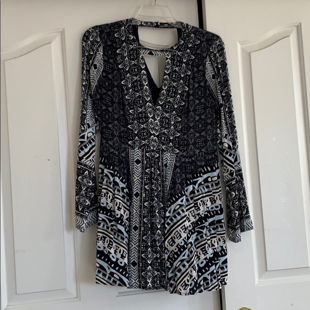 Free People Tegan Border Printed Mini Dress